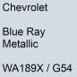 Preview: Chevrolet, Blue Ray Metallic, WA189X / G54.